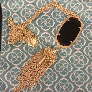 Kendra Scott Rayne necklace - black and gold